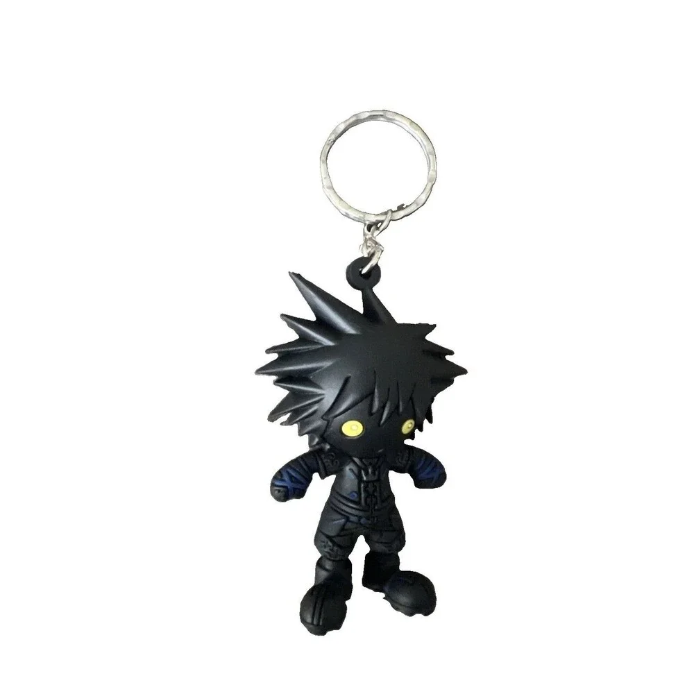 Disney Kingdom Hearts Shadow Sora Keychain Figure Black Rubber PVC NWOT